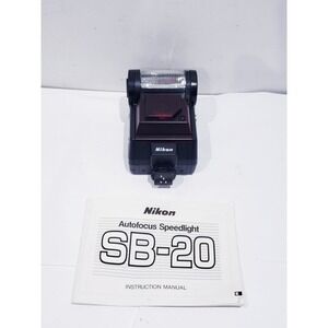 Nikon Speedlight SB-20 Shoe Mount Flash for Nikon SLR Camera - Works